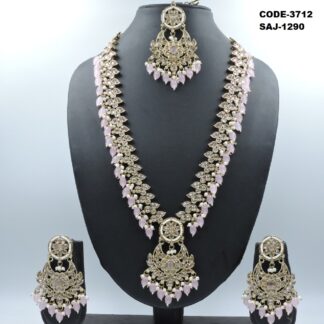 PRIMIUM QUALITY MEHNDI POLISH LONG NECKLACE SET