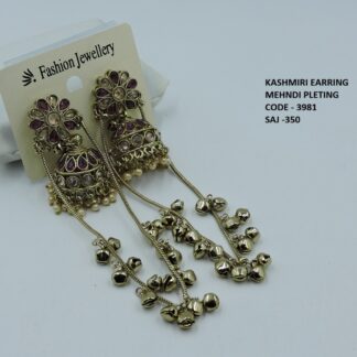 MEHNDI POLISH KASHMIRI EARRINGS