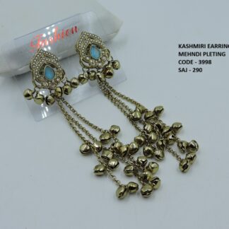 MEHNDI POLISH KASHMIRI EARRINGS