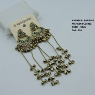 MEHNDI POLISH KASHMIRI EARRINGS