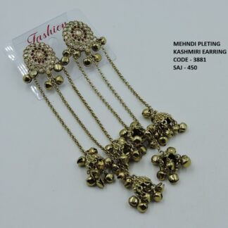 MEHNDI POLISH KASHMIRI EARRINGS