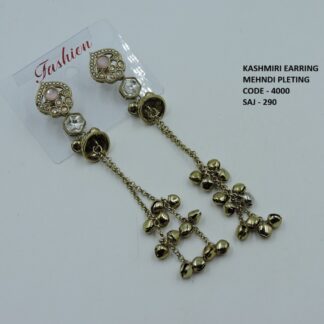 MEHNDI POLISH KASHMIRI EARRINGS
