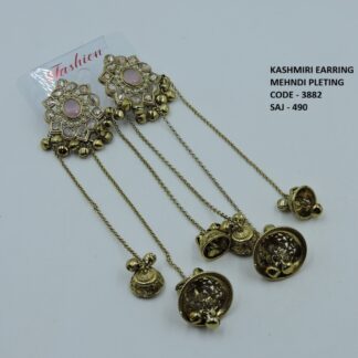 MEHNDI POLISH KASHMIRI EARRINGS