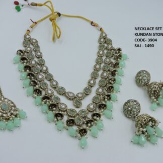 PREMIUM QUALITY MEHNDI POLISH NECKLACE SET