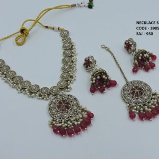 PREMIUM QUALITY MEHNDI POLISH NECKLACE SET