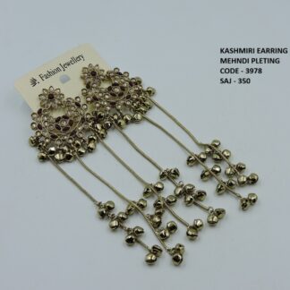 MEHNDI POLISH KASHMIRI EARRINGS
