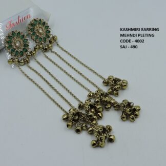 MEHNDI POLISH KASHMIRI EARRINGS