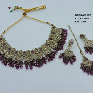 PREMIUM QUALITY MEHNDI POLISH NECKLACE SET