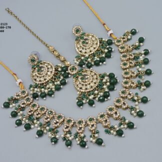 MEHNDI STONE NECKLACE SET