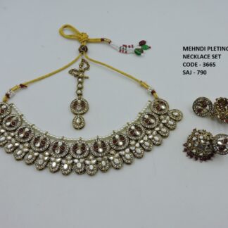 PRIMIUM QUALITY MEHNDI POLISH NECKLACE SET