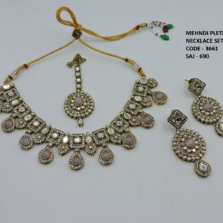 PRIMIUM QUALITY MEHNDI POLISH NECKLACE SET