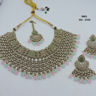 PRIMIUM QUALITY MEHNDI POLISH NECKLACE SET