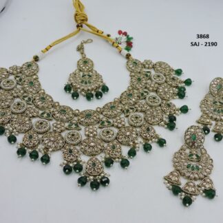 PRIMIUM QUALITY MEHNDI POLISH NECKLACE SET