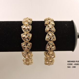 MEHNDI POLISH REVERSE AD STONE BANGLES