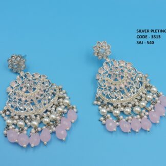 SILVER POLISH REVERSE AD EARRING
