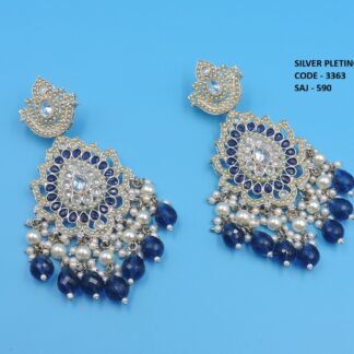 SILVER POLISH REVERSE AD EARRING