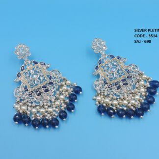 SILVER POLISH REVERSE AD EARRING