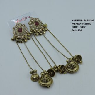 MEHNDI POLISH KASHMIRI EARRING